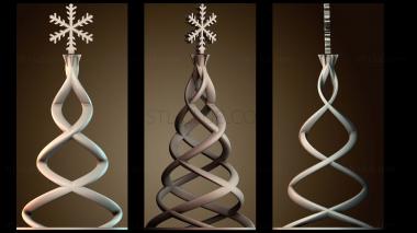 3D модель Витая верхушка для елки (STL)