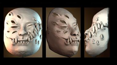 3D модель Абстрактная скульптура лица (STL)