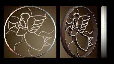 3D модель Ангел, трубящий в трубу (STL)