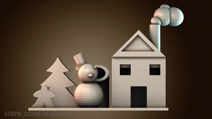 Статуэтки упрощенные Зимний декор