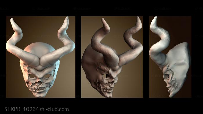 Статуэтки упрощенные Маска демонического черепа