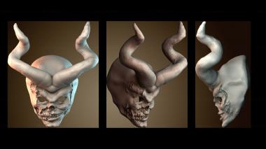 3D модель Маска демонического черепа (STL)