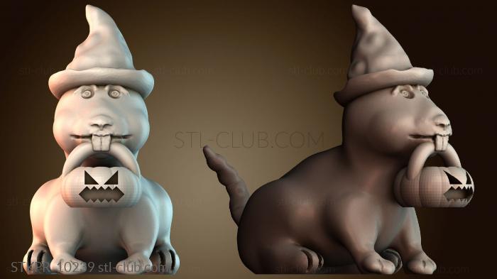 Статуэтки упрощенные Мышь на Хэллоуин