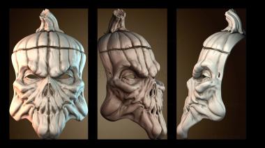 3D модель Жуткая тыквенная маска (STL)