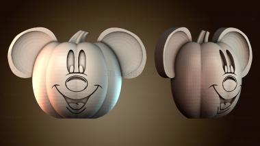 3D модель Вырезание тыквы Микки (STL)