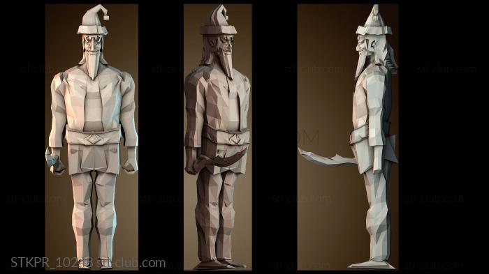 Статуэтки упрощенные Игрок Runescape в костюме Санты и с ятаганом