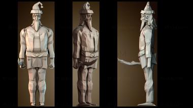 3D модель Игрок Runescape в костюме Санты и с ятаганом (STL)