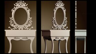 3D модель Декоративное зеркало для туалетного столика (STL)