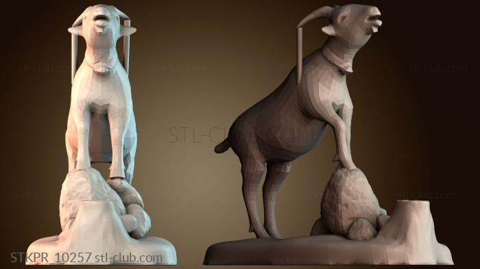 Статуэтки упрощенные Геометрическая скульптура козла