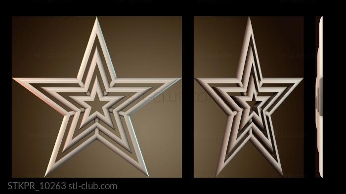 Статуэтки упрощенные Многослойный дизайн звезд