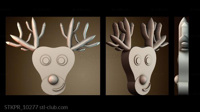 Статуэтки упрощенные Анимированная голова оленя