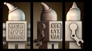 3D модель Фигурка рождественского робота (STL)