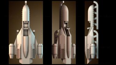 3D модель Футуристический дизайн космического корабля (STL)