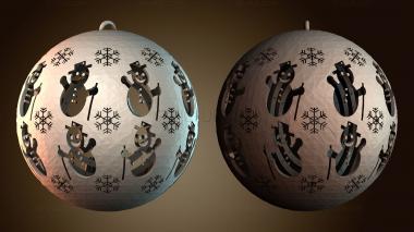 3D модель Украшение «Снеговик» (STL)