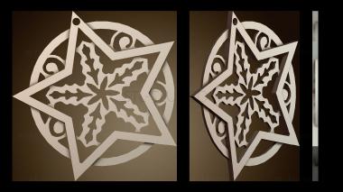 3D модель Декоративный дизайн звезды (STL)