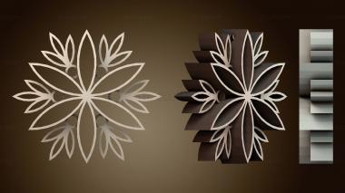 3D модель Цветочный дизайн мандалы (STL)