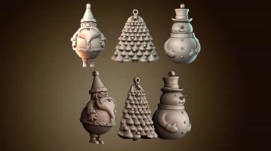 3D модель Коллекция рождественских фигурок (STL)