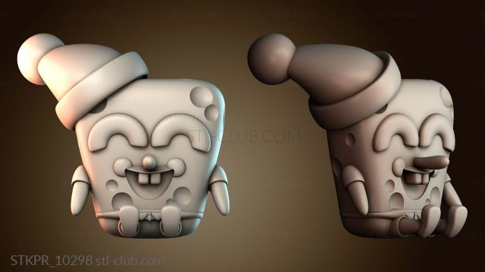 Статуэтки упрощенные Рождественский Спанч Боб