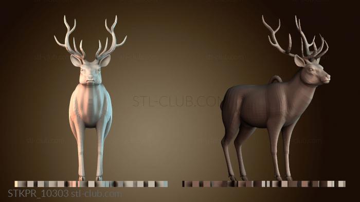 Статуэтки упрощенные Стилизованная скульптура оленя