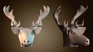3D модель Скульптура головы оленя (STL)