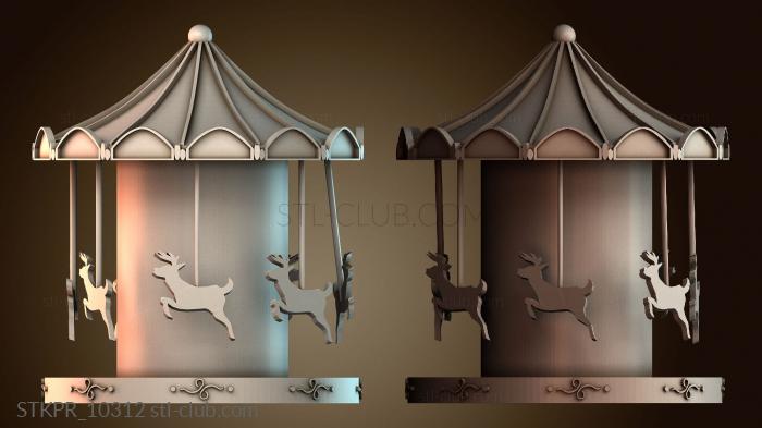 Украшение карусели с оленями