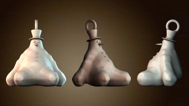 3D модель Дизайн кулона «Снеговик» (STL)