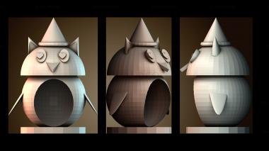 3D модель Милая скульптура совы (STL)
