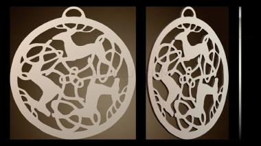 3D модель Украшение в виде силуэта оленя (STL)