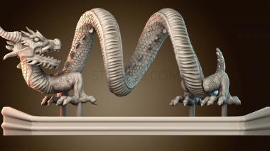 3D модель Подставка для благовоний в виде китайского новогоднего дракона (STL)