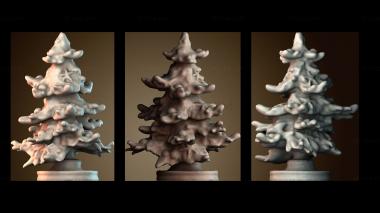 3D модель Заснеженная рождественская елка (STL)