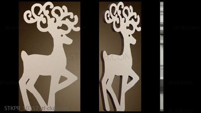 Статуэтки упрощенные Декоративный силуэт оленя