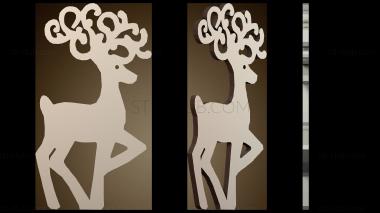 3D модель Декоративный силуэт оленя (STL)