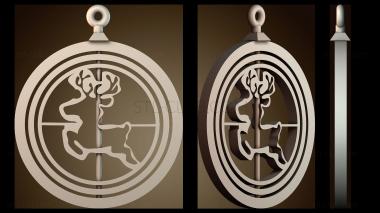 3D модель Подвеска в виде силуэта животного (STL)