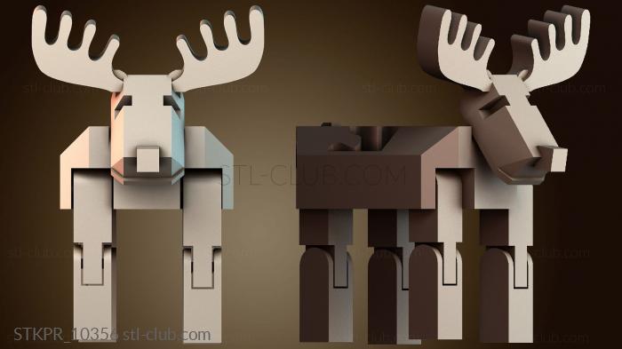 Статуэтки упрощенные Стилизованная фигурка лося