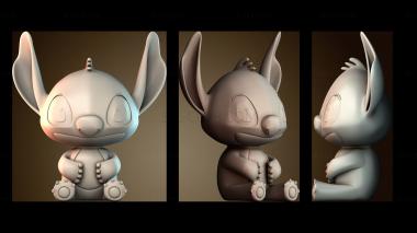 3D модель Стич Дисней (STL)