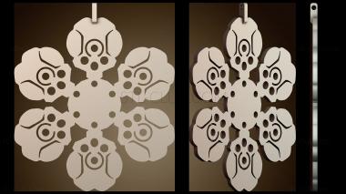 3D модель Декоративная бумажная снежинка (STL)