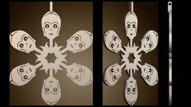 3D модель Дизайн дроида снежинки (STL)