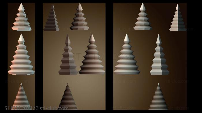 Статуэтки упрощенные Геометрическая рождественская елка