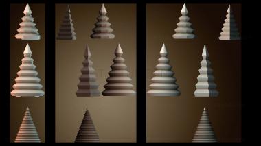 3D модель Геометрическая рождественская елка (STL)