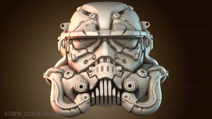 Статуэтки упрощенные Дизайн шлема в стиле научной фантастики