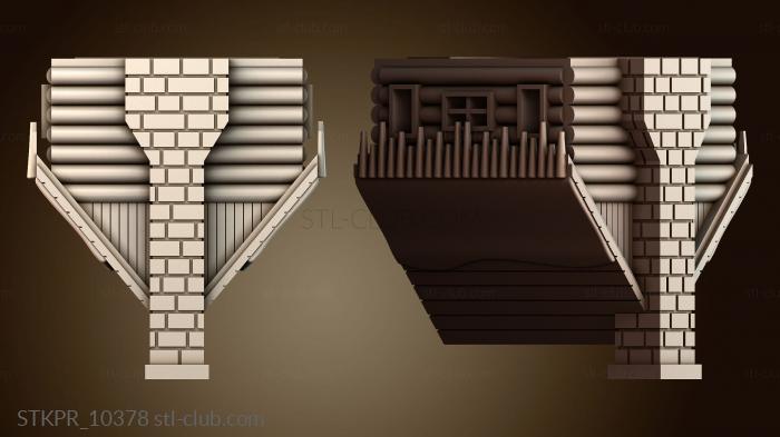 Статуэтки упрощенные Конструкция из кирпича и труб