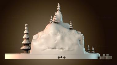 3D модель Снежный горный пейзаж (STL)