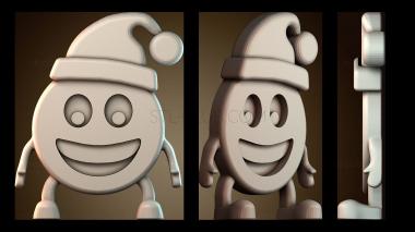 3D модель Рождественский смайлик (STL)