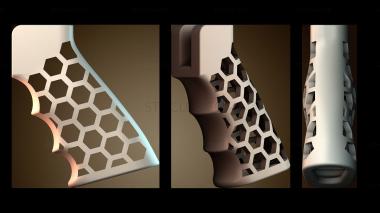 3D модель Конструкция рукоятки в виде сот (STL)