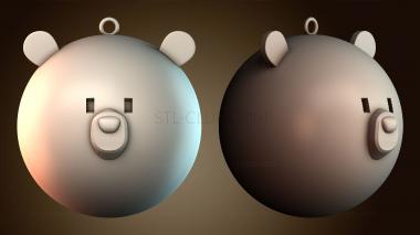 3D модель Подвеска «Медвежья морда» (STL)