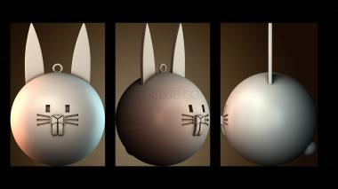 3D модель Украшение в виде мордочки кролика (STL)