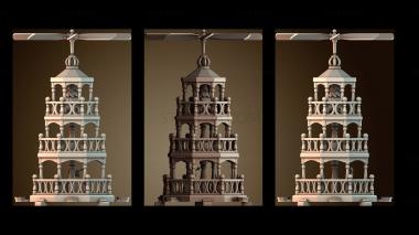 3D модель Декоративная модель пагоды (STL)