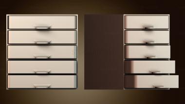 3D модель Современная тумба с ящиками (STL)