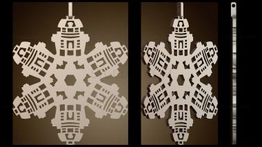 3D модель Декоративное украшение «Снежинка» (STL)