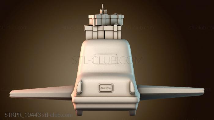 Летающая машина Санты на Рождество